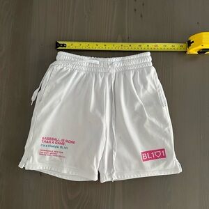 White Athletic Shorts with Elastic Waistband